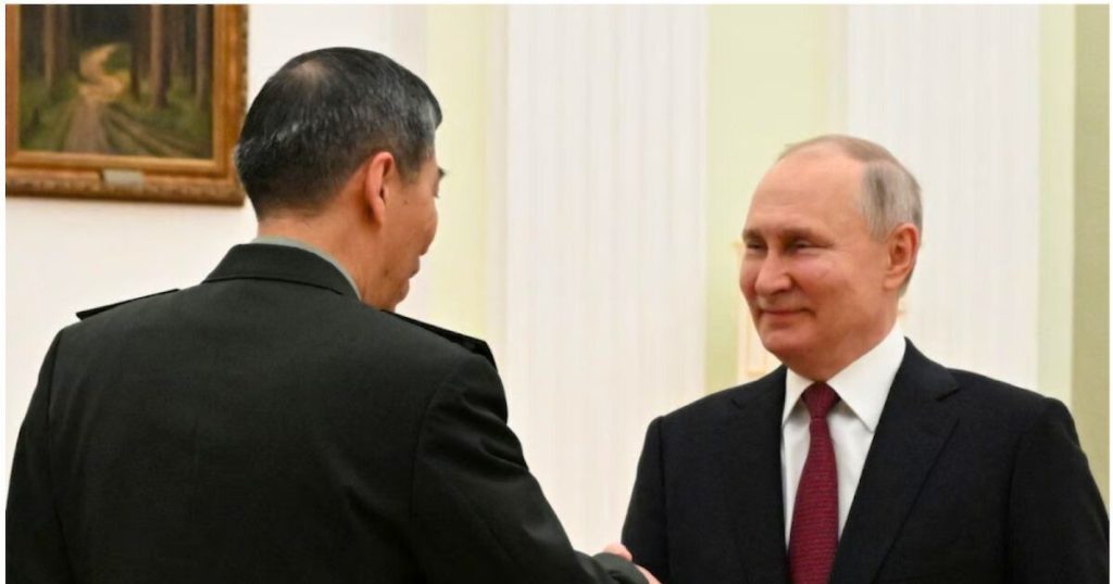 Russian President Vladimir Putin, and Chinese Defence Minister Li Shangfu