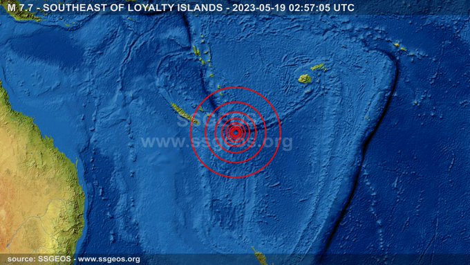 earthquake in pacific